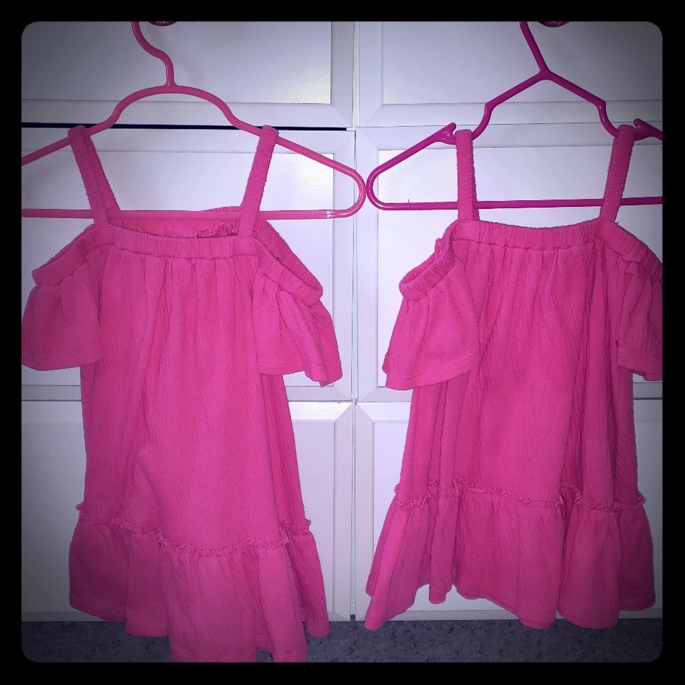 Hot Pink Off the shoulder dresses